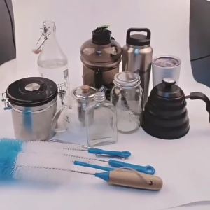 Long Handle Bottle Brush Kitchen Cleaning For Baby Glass Cups Tea Pots Easy Clean Tool Washing Basket Produce Bowl Milk