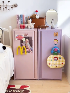 Metal Cabinet Storage Steel Cabinet Cupboard Storage Cabinet Almari Buku Bertutup Side Cabinet Narrow Cabinet 收納櫃 床头柜