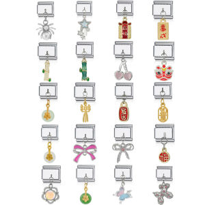 Fashionable Module DIY Titanium Steel Bracelet Charms Friend Gift Lucky Charm Pendant Jewelry Accessories