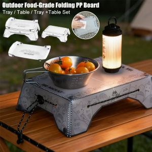 Outdoor PP Folding Table Food-Grade Picnic Tray Tables Portable Travel Dining Gear Lightweight Camping Hiking Fishing Mini Table