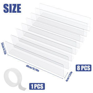 8Pcs Clear Under Couch Blocker L-Shape Pet Barrier Blocker PVC Transparent Waterproof Toy Blocker for Furniture Bed Sofa