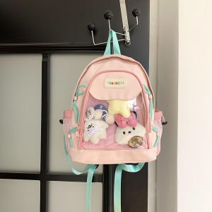Cute New Girl School Backpack Transparent