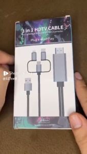 Kabel HDTV HDMI VGA  3 in 1 Micro Usb Type C Lightning HDTV Cable Android Tablet Screen Mirroring