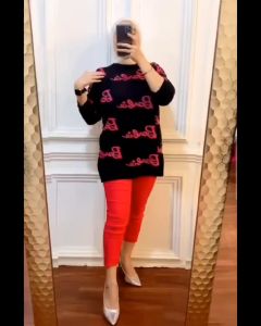 NANDO ATASAN BLOUSE BARBIE CUTIE BAHAN RAJUT TEBAL IMPORT BANGKOK KEKINIAN KASUAL STYLE LENGAN PANJANG