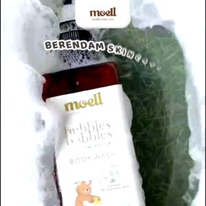 Moell Body Wash 185gr - Bubbles Bubbles Everywhere Body Wash - Sabun Bayi - SLS Free - Natural Organic