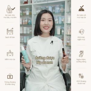 Combo SHEGAN: Serum Khử Mùi và Tẩy Tế Bào Chết Muối Biển Xanh - Dành Cho Mẹ Bầu & Mẹ Bỉm - Travel Size