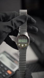 Jam Tangan Wanita Alexandre Christie Digi AC 9500 LHBSSYLBU Purple Dial Silver Stainless Steel Strap