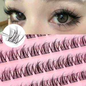 10 Rows Manga Lashes Self Adhesive Lash Clusters Eyelashes No Glue Needed Natural Self Adhesive Diy Eyelash Extension Kit
