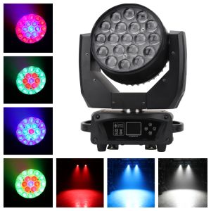 Disco Light 400W Rgbw 19X15W Moving Head - Beam/Wash Zoom Dmx512 For Dj/Bar/Events Christmas Party Gift