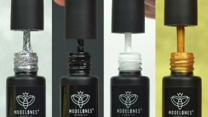 Modelones Gel Polish Nail Art Gel Liner Set-4 Colors Classic White Black Silver Gold Glitter