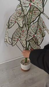 【COD/Ready Stock】Artificial Plants big size 18 leaves Artificial Palm Leaves artificial fiddle plant Monstera plant Fiddle Leaf Fig Tree Ficus Lyrata Plant For Indoor House Home Wedding Office Decoration