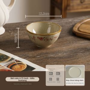 SHELI | Bộ Ăn Sứ Phong Cách Retro Màu Dưới Men