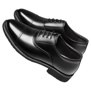 Dragon-Fly Mens High-End Leather Shoes Casual Soft Bottom round Toe Rubber Outsole Breathable Business Formal Loafers