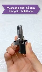 Dụng cụ cắt tỉa lông mũi bằng thép không gỉ lưỡi sắc bén cao cấp máy cắt lông mũi an toàn tiện lợi kèm cọ vệ sinh