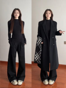 XIANGBAIWEI | Black Half Turtleneck Warm Thermal Underwear Women Slim Fit Korean Style Long Sleeve Top