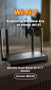 TP-Link Archer BE220 Wi-Fi 7 BE3600 Dual-Band Router Full Gigabit Port Support EasyMesh