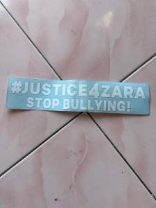 JusticeForZara Sticker- Big Size utk MPV SUV Lorry & Medium size for Car