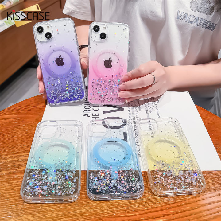 KISSCASE Bling Glitter Magsafe Case For iPhone 15 Pro Max 14 Plus