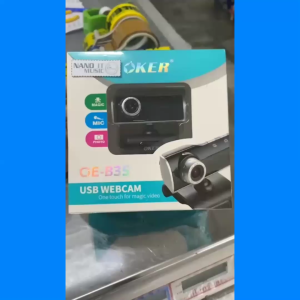 WEBCAM OKER (OE-B35) กล้องเว็บแคม ความละเอียดสูงสุดที่ 640P/30fps มีไมค์ในตัว หมุนได้ ปรับก้ม-เงยได้