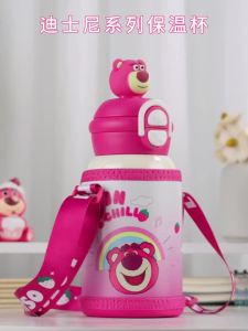 Disney | Bình Nước Cách Nhiệt Disney Stitch Dành Cho Trẻ Em 500ml Cốc Có Ống Hút Bằng Thép Không Gỉ Dành Cho Bé Trai Và Bé Gái Dùng Cho Trường Học Uống Trực Tiếp Cốc Thời Trang Cho Học Sinh Tiểu Học
