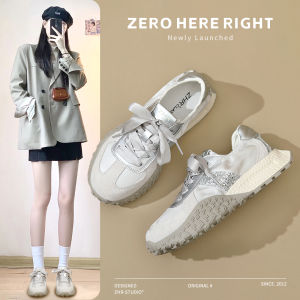 Z Silver Ballet Style Womens De Xin Shoes Spring 2025 New Thick Bottom Genuine Leather Agan Heightening Small Size Casual Sneakers