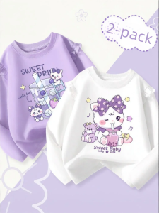 JS | Girls Cotton Long Sleeve T-shirt for Fall