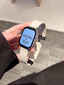 Fashionable Silicone Watchband Foldable Magnetic Clasp for Huawei Fit3 Fit4 Smart Watch Breathable Wristband Accessory
