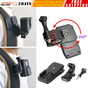 360 Degree Rotary Hat Belt Backpack Clip Clamp Mount For Gopro Hero 4 Session/4/3+/ Hero 3/ 2 Skiing Action Camera Accessories HSQ-Backpack-Gopro-Clip