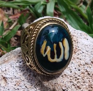 CINCIN BATU AKIK GAMBAR LAFAZD ALLAH HIGH QUALITY