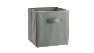 1 PCS Collapsible Fabric Storage Cubes Organizer with Handles 10.5"x10.5"x11" 1PCS Gray Beige
