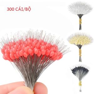 300 Chiếc Ốp Không Gian Đậu Hình Bầu Dục Phao Câu Cá Chặn Bobber Chuyên Nghiệp Chống Dây Cá Dòng Gear Bộ