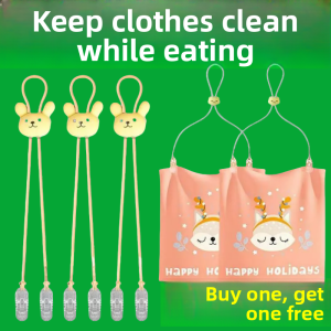 Neck Hanging Feeding Clamp Baby Towel Clamp Infant Handkerchief Saliva Towel Clamp Mouth Bib Clamp Adult Soup Spoon Tool