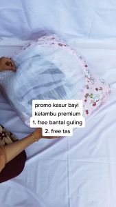 Kasur Bayi Kelambu Baby Nest Portable Bisa Dipakai Bolak Balik Free Tas + Bantal Peyang dan Guling