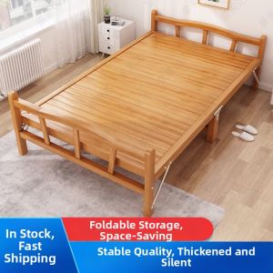 Folding Bamboo Bed Single or Double Use for Home