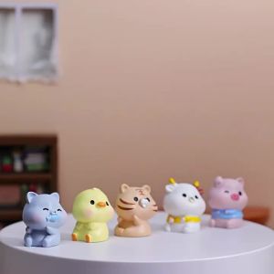 Penghantaran dari China [2025] Landskap atur Kreatif Beruang Comel Arnab Kucing Anjing Itik Aksesori Hiasan Patung Haiwan Kecil Desktop Kereta Hiasan Kecil 3.8