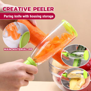 YoPo Multi-functional Stainless Steel Creative Peeler With Garbage Container For Peel fruits&vegetables