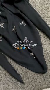 Hijab Paris Coquette / Kerudung Segiempat Paris Bordir Pita