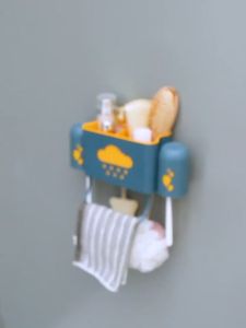 ที่วางยาสีฟันและแปรงสีฟัน ถ้วยน้ำยาบ้วนปากในห้องน้ำ ราวแขวนผ้าเช็ดตัวในห้องน้ำ ไม่ต้องเจาะ ชั้นวางของในห้องน้ำ ถอดออกได้