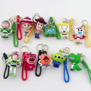 Bandai | 1 Pc Keychain Toy Story 5 Action Figures Woody Buzz Lightyear Jessie Camera Computer PVC Model Collection Gift Toy