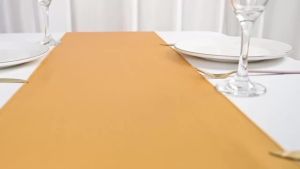 Premium Satin Table Runner Gold Table Flags Wedding Silk Fabric for Banquet Graduation Birthday Party Decorations Table Decor