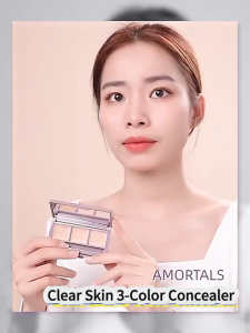 AMORTALS Multicolor Corrector Concealer Palette Cream Texture Covers Acne Marks Dark Circles Long Lasting Makeup Brighten Face Cosmetics