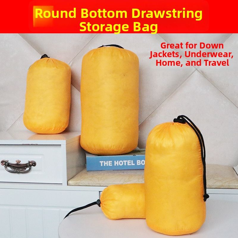 Large Capacity Drawstring Storage Bag, Round Bottom Dustproof Moisture Proof Pouch For Clothes Toys Blankets
_voghion.com