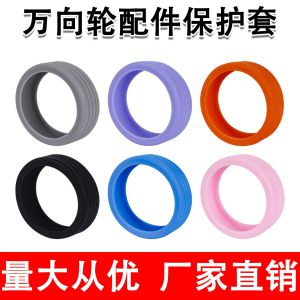 หนากระเป๋าเดินทางกระเป๋าล้อยางซิลิโคนลดเสียงรบกวนสําหรับกระเป๋าเดินทางดึง Rod Universal ฝาครอบล้อ