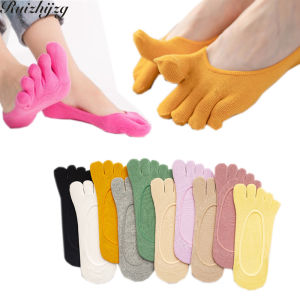 Phụ nữ Không Thể Hiện Mắt Cá Chân Mũi Tất Vô Hình Lót mùa Hè Năm Ngón Tay Sock dành cho Nữ