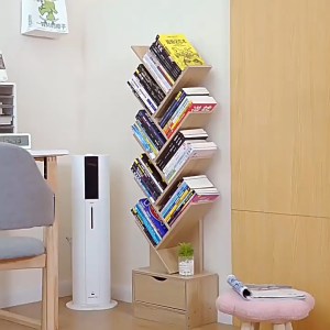 8-10 Layer Tree Shape Small Bookshelf Floor Standing Wall Multi-Layer Storage Cabinet Home Use Narrow Gap Storage Cabinet