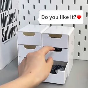 3 layers Mini Size Desktop Drawer Makeup Cosmetic Jewelry Accessories Box Table Drawer Organizer