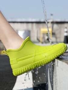 JIFANPAUL | Waterproof Anti-slip Womens Rain Shoes Short Boots Thick Sole Rubber Shoes