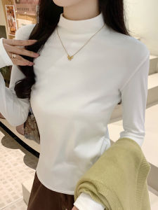 Half Turtleneck Modal Bottoming Shirt Womens Spring & Fall 2024 New Arrival Autumn and Winter Slimming Dralon Inner Wear Western Style Mid-Collar Top