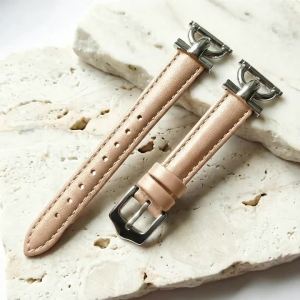 18/20/22mm Women Leather Strap For Samsung Galaxy Watch 4 5 6 Slim Bracelet For Samsung Galaxy Watch 7 Girls Correa Wristband