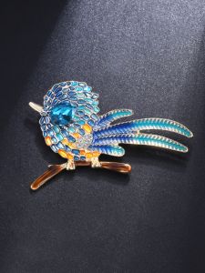 New Arrival Enamel Glaze and Colours Bird Brooch Womens Small Rhinestone Animal Pin Outwear Suit Fashion Tape Accessories Corsage